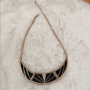 Gold and black necklace